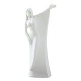 Maxbell Ceramics Table Vase Flower Pot Flower Arrangements for Wedding Bedroom Right 10.6cmx24cm