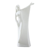 Maxbell Ceramics Table Vase Flower Pot Flower Arrangements for Wedding Bedroom Right 10.6cmx24cm