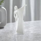 Maxbell Ceramics Table Vase Flower Pot Flower Arrangements for Wedding Bedroom Right 10.6cmx24cm