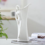 Maxbell Ceramics Table Vase Flower Pot Flower Arrangements for Wedding Bedroom Right 10.6cmx24cm