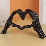 Maxbell Modern Heart Gesture Ornament Sculpture Figurine Wedding Wine Cabinet Black