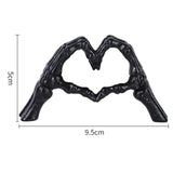 Maxbell Modern Heart Gesture Ornament Sculpture Figurine Wedding Wine Cabinet Black