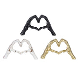 Maxbell Modern Heart Gesture Ornament Sculpture Figurine Wedding Wine Cabinet Black