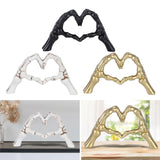 Maxbell Modern Heart Gesture Ornament Sculpture Figurine Wedding Wine Cabinet Black
