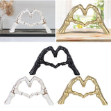Maxbell Modern Heart Gesture Ornament Sculpture Figurine Wedding Wine Cabinet Black