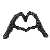 Maxbell Modern Heart Gesture Ornament Sculpture Figurine Wedding Wine Cabinet Black