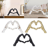 Maxbell Modern Heart Gesture Ornament Sculpture Figurine Wedding Wine Cabinet Black