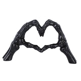 Maxbell Modern Heart Gesture Ornament Sculpture Figurine Wedding Wine Cabinet Black