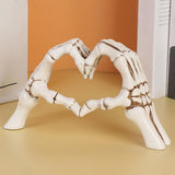Maxbell Modern Heart Gesture Ornament Sculpture Figurine Wedding Wine Cabinet White