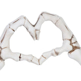Maxbell Modern Heart Gesture Ornament Sculpture Figurine Wedding Wine Cabinet White
