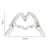 Maxbell Modern Heart Gesture Ornament Sculpture Figurine Wedding Wine Cabinet White