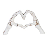 Maxbell Modern Heart Gesture Ornament Sculpture Figurine Wedding Wine Cabinet White