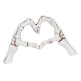 Maxbell Modern Heart Gesture Ornament Sculpture Figurine Wedding Wine Cabinet White