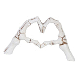 Maxbell Modern Heart Gesture Ornament Sculpture Figurine Wedding Wine Cabinet White