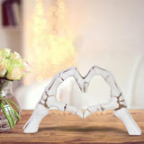 Maxbell Modern Heart Gesture Ornament Sculpture Figurine Wedding Wine Cabinet White