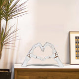 Maxbell Modern Heart Gesture Ornament Sculpture Figurine Wedding Wine Cabinet White