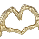 Maxbell Modern Heart Gesture Ornament Sculpture Figurine Wedding Wine Cabinet Gold