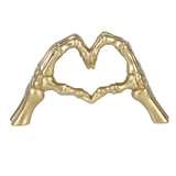 Maxbell Modern Heart Gesture Ornament Sculpture Figurine Wedding Wine Cabinet Gold