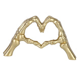 Maxbell Modern Heart Gesture Ornament Sculpture Figurine Wedding Wine Cabinet Gold