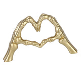 Maxbell Modern Heart Gesture Ornament Sculpture Figurine Wedding Wine Cabinet Gold