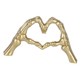 Maxbell Modern Heart Gesture Ornament Sculpture Figurine Wedding Wine Cabinet Gold