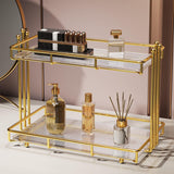 Maxbell Gold Makeup Organiser Storage Cosmetic Jewellery Desk Girls Display Holder