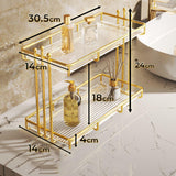Maxbell Gold Makeup Organiser Storage Cosmetic Jewellery Desk Girls Display Holder