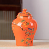 Maxbell Flower Vase Tea Tin Flowerpot Ceramic Ginger Jars for Kitchen Bedroom Office 1Pcs