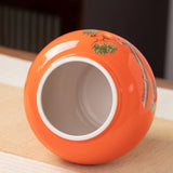 Maxbell Chinese Style Porcelain Ginger Jar Home Decor Airtight Lid Storage Jar Can
