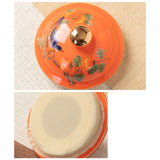 Maxbell Chinese Style Porcelain Ginger Jar Home Decor Airtight Lid Storage Jar Can