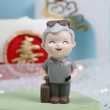 Maxbell Old People Figurine Cake Topper Ornaments for Anniversary Bedroom Decor Grandpa