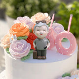 Maxbell Old People Figurine Cake Topper Ornaments for Anniversary Bedroom Decor Grandpa