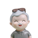 Maxbell Old People Figurine Cake Topper Ornaments for Anniversary Bedroom Decor Grandpa