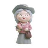 Maxbell Old People Figurine Cake Topper Ornaments for Anniversary Bedroom Decor Grandma
