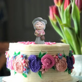 Maxbell Old People Figurine Cake Topper Ornaments for Anniversary Bedroom Decor Grandma