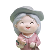 Maxbell Old People Figurine Cake Topper Ornaments for Anniversary Bedroom Decor Grandma