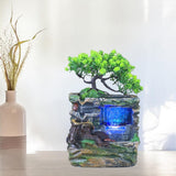 Maxbell Indoor Water Fountains Rockery Landscape Desk Waterfall Fountain Decor No Fog