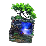Maxbell Indoor Water Fountains Rockery Landscape Desk Waterfall Fountain Decor With Fog