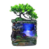 Maxbell Indoor Water Fountains Rockery Landscape Desk Waterfall Fountain Decor With Fog