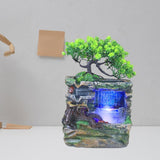 Maxbell Indoor Water Fountains Rockery Landscape Desk Waterfall Fountain Decor With Fog