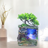 Maxbell Indoor Water Fountains Rockery Landscape Desk Waterfall Fountain Decor With Fog