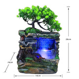 Maxbell Indoor Water Fountains Rockery Landscape Desk Waterfall Fountain Decor With Fog