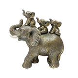 Maxbell Creative Elephant Statue Tabletop Resin for Festivals Dining Room Holidays Silver