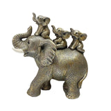 Maxbell Creative Elephant Statue Tabletop Resin for Festivals Dining Room Holidays Silver