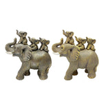 Maxbell Creative Elephant Statue Tabletop Resin for Festivals Dining Room Holidays Silver