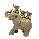 Maxbell Creative Elephant Statue Tabletop Resin for Festivals Dining Room Holidays Deep Yellow