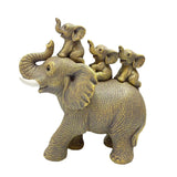 Maxbell Creative Elephant Statue Tabletop Resin for Festivals Dining Room Holidays Deep Yellow
