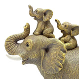 Maxbell Creative Elephant Statue Tabletop Resin for Festivals Dining Room Holidays Deep Yellow