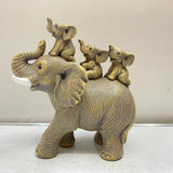 Maxbell Creative Elephant Statue Tabletop Resin for Festivals Dining Room Holidays Deep Yellow