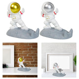 Maxbell Desktop Phone Holder Astronaut Figurine Desk Smartphone Stand Bedroom Gold